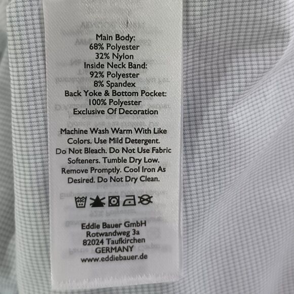 Eddie Bauer Guide Shirt UPF Vented Large Tall Roll Tab Sleeve Outdoors Fishing - Picture 12 of 13